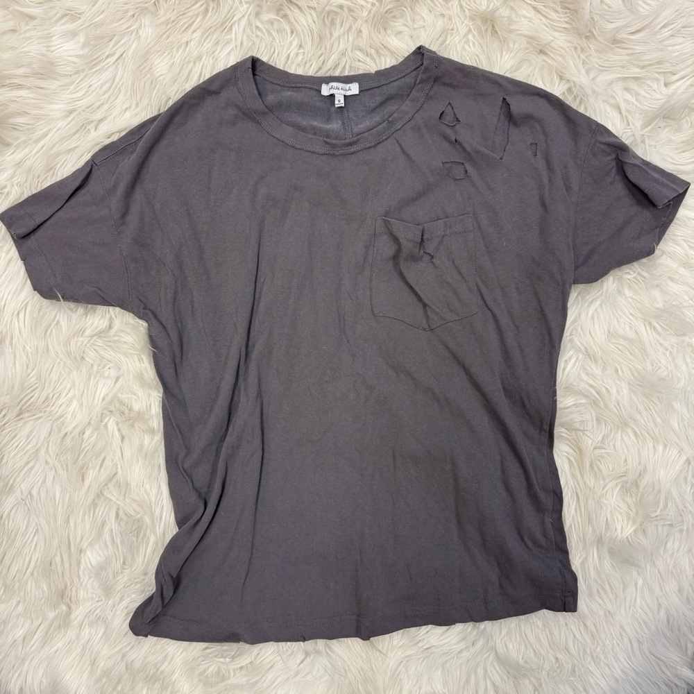 White Birch Gray Distresses Short Sleeve Tee